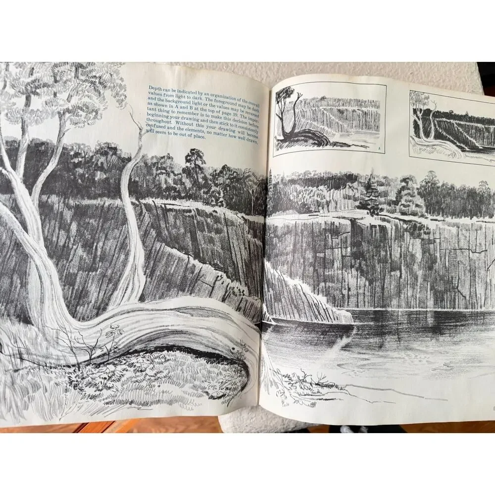 1966 The Art of Drawing Trees Grumbacher Library Vintage Art Book B-370